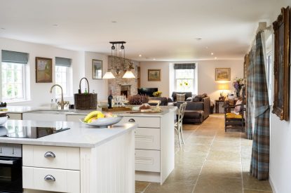 The living space at Burnside Farmhouse, Perthshire