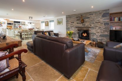 The living room at Burnside Farmhouse, Perthshire