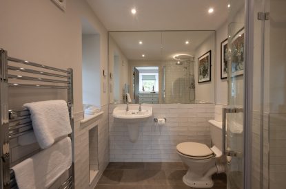 A bathroom at Burnside Farmhouse, Perthshire