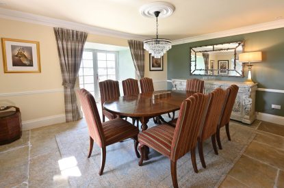 The dining room at Heatherglen House, Perthshire
