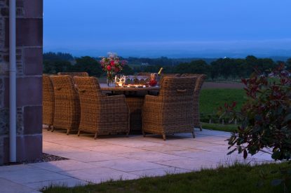 Outdoor dining at Fernbrae Farmhouse, Perthshire