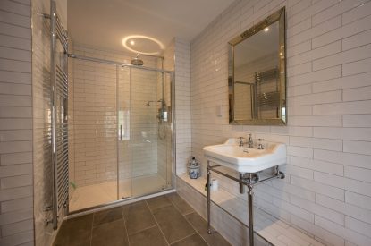 A bathroom at Rowanrigg Steading, Perthshire