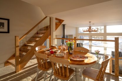 The dining space at Braeview Steading, Perthshire