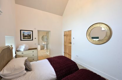 A twin bedroom at Braeview Steading, Perthshire