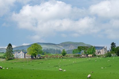 Countryside views at Braeview Steading, Perthshire