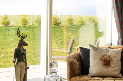 The living room at Laverin Cottage, Perthshire