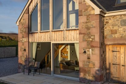 The outside space at Laverin Cottage, Perthshire