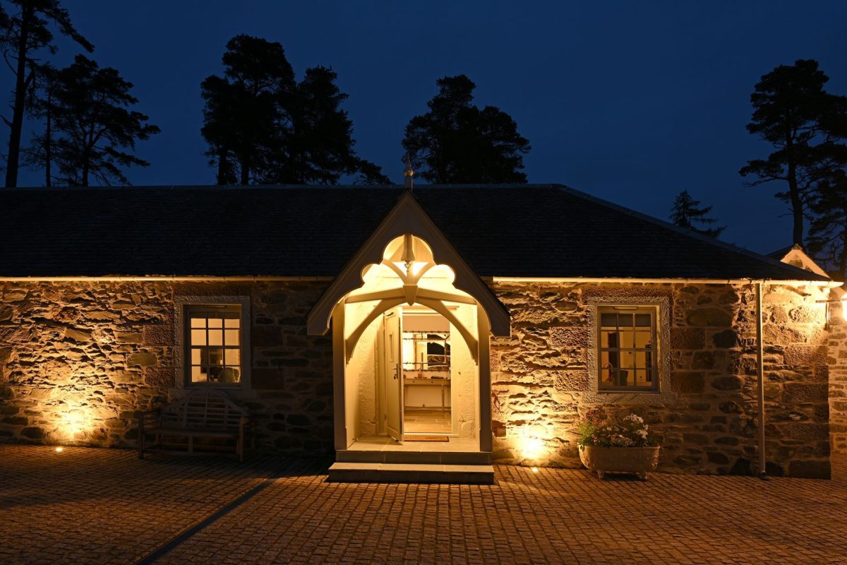 The entrance at Tayburn Cottage, Perthshire