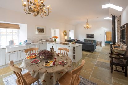 The dining kitchen at Tayburn Cottage, Perthshire