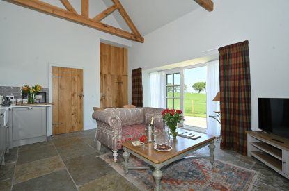 Open plan living space at The Wee Hoose, Perthshire