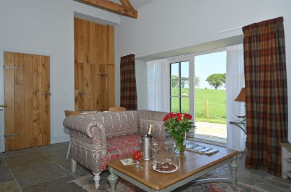 Open plan living space at The Wee Hoose, Perthshire