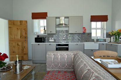 Open plan kitchen and living space at The Wee Hoose, Perthshire