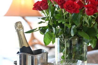 The dining table at The Wee Hoose, Perthshire