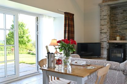 Open plan living space at The Wee Hoose, Perthshire