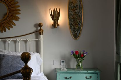 A king sized bedroom at Grousemoor Cottage, Perthshire
