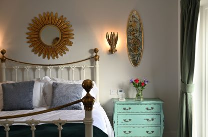 A king sized bedroom at Grousemoor Cottage, Perthshire