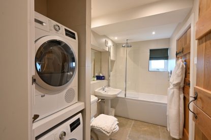 The utility and bathroom at Grousemoor Cottage, Perthshire