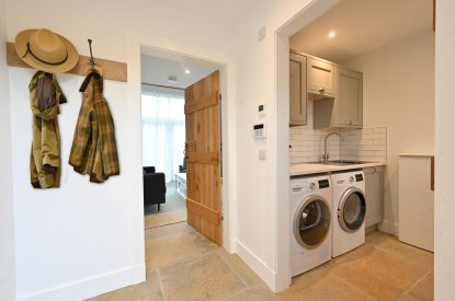 The utility room at Lochan Cottage, Perthshire