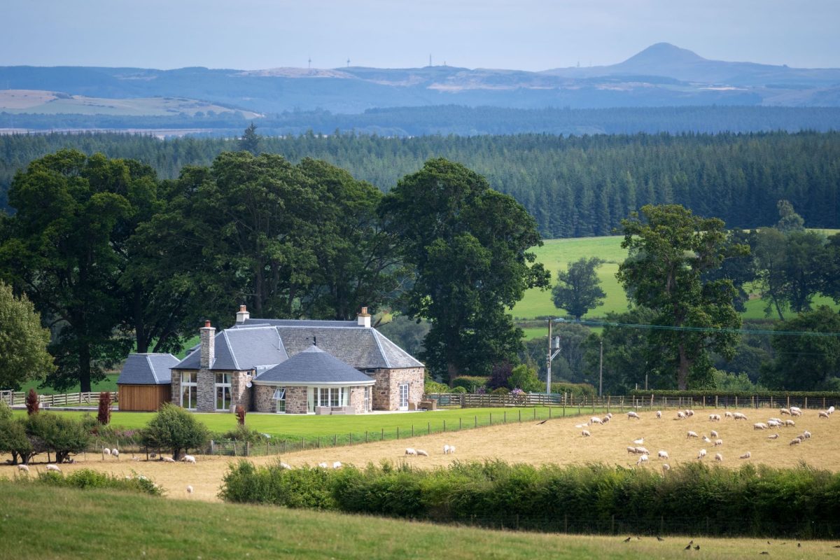 Countryside views at Rowanrigg Steading, Perthshire