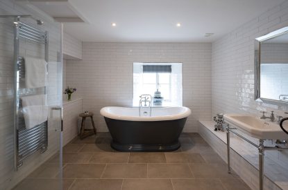 Free standing bath at Rowanrigg Steading, Perthshire