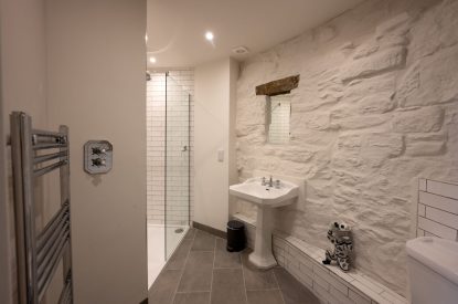 A bathroom at Rowanrigg Steading, Perthshire