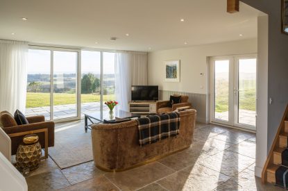 The living room at Bonnie Wren Cottage, Perthshire