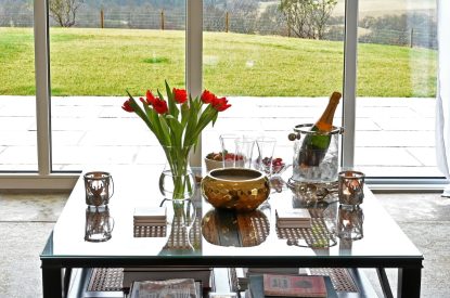 Views from the living room at Bonnie Wren Cottage, Perthshire