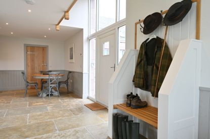 The entrance at Bonnie Wren Cottage, Perthshire