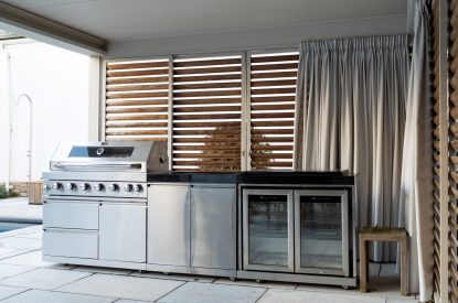 The outdoor kitchen at White Exeter House, Devon