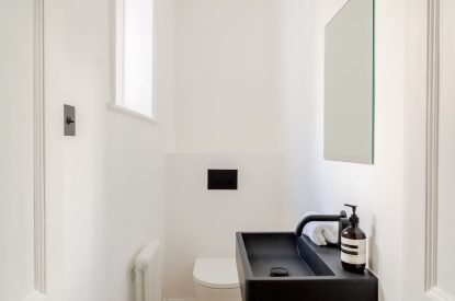 A cloakroom at White Exeter House, Devon