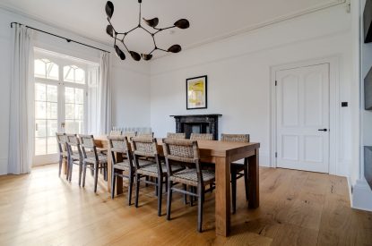 The dining room at White Exeter House, Devon