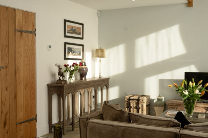 Open plan living space at Ternan's Cottage, Perthshire