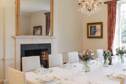 The formal dinng room at Katsura House, Cotswolds