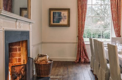The formal dining room at Katsura House, Cotswolds