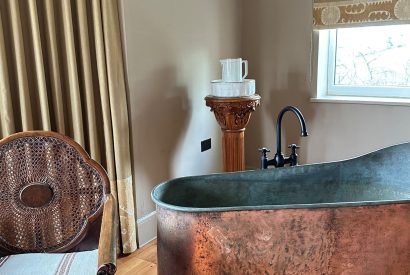 Free standing bath at Plas Glan Menai, Anglesey