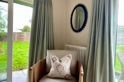 A seating area at Wheatsheaf Barn, Hampshire