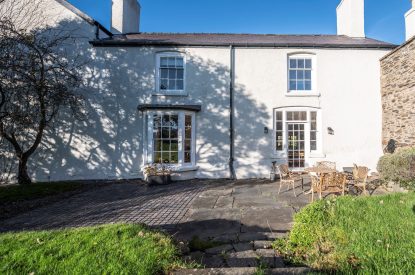 The outdoor space at Mihangel House, Denbighshire 