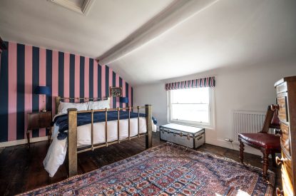 A king size bedroom at Mihangel House, Denbighshire 