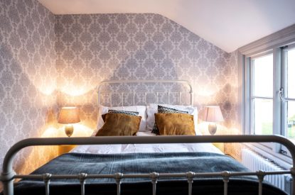 A double bedroom at Mihangel House, Denbighshire 