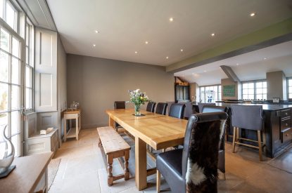 The kitchen-diner at Mihangel House, Denbighshire 