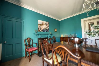 The dining room at Mihangel House, Denbighshire