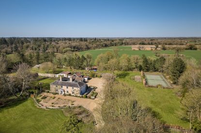 Aerial view of Hockham House, Norfolk Coast