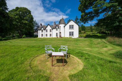 Outdoor seating at Quarter House, Scottish Borders