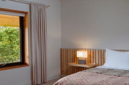 The king size bedroom at Amberwood Lodge, Hereforshire 