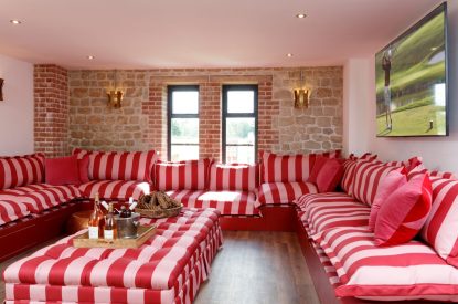 The living room at Penelope's Tower, Wiltshire