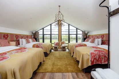 Family bedroom at Penelope's Tower, Wiltshire