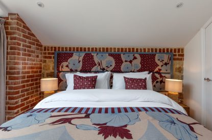 Super-king size bedroom at Penelope's Tower, Wiltshire