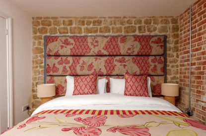 Super-king size bedroom at Penelope's Tower, Wiltshire