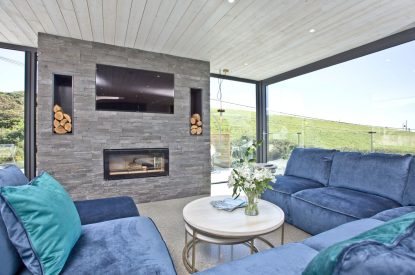 The lounge at Seascape House, Cornwall