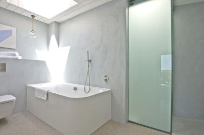 A bathroom at Seascape House, Cornwall